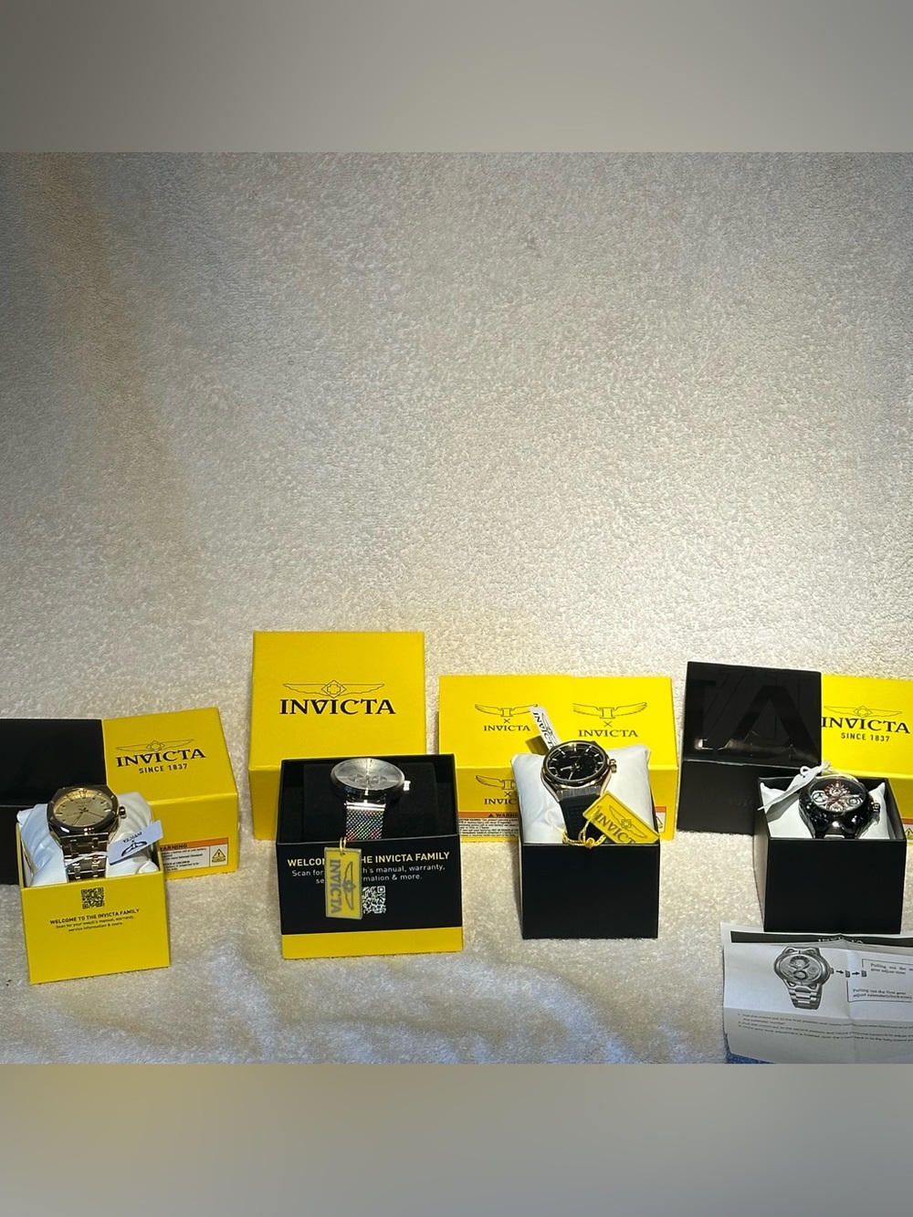 Invicta 4-Watch Collector's Lot with Heavy Duty 3-Slot Dive Impact Case **READ** - Picture 6 of 16